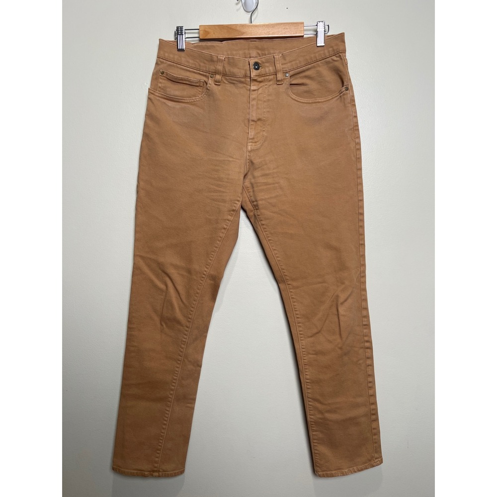 Brooks Brothers Red Fleece Denim Pants Slim Cotton Mens 33x32 Brown 5-Pocket